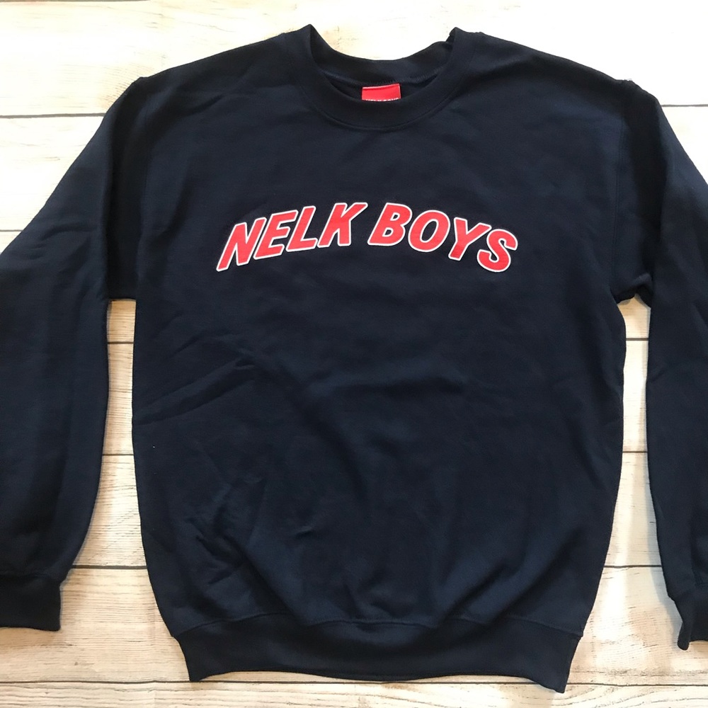 Nelk Boys Sweatshirt - Small - Navy Crewneck